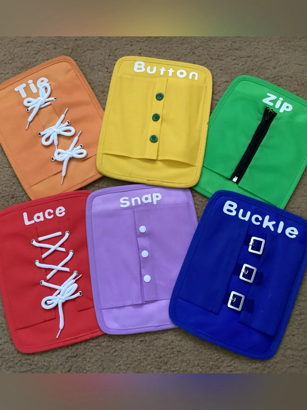 Learn to Dress Busy Board Set of 6